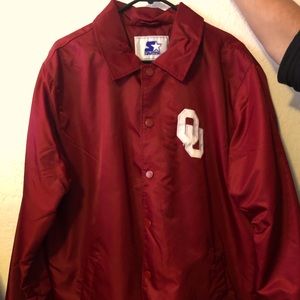 Oklahoma Sooners large starter mens jacket